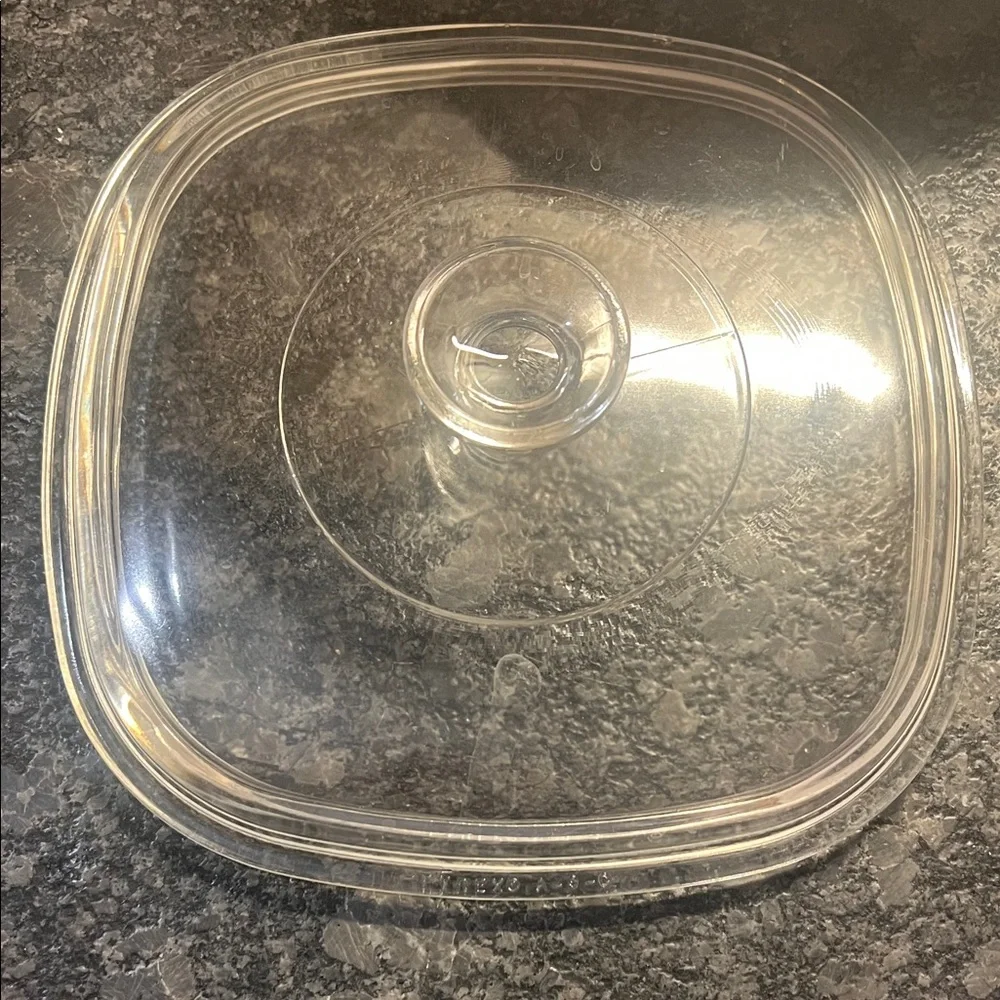 Corningware solid White Glass-Top AND plastic top Casserole Dish 2.5 qt bowl